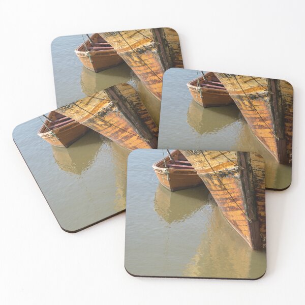 Item preview, Like Mother and Child - Old Wooden Ship and Boat Anchored Side by Side designed and sold by Georgia Mizuleva.
