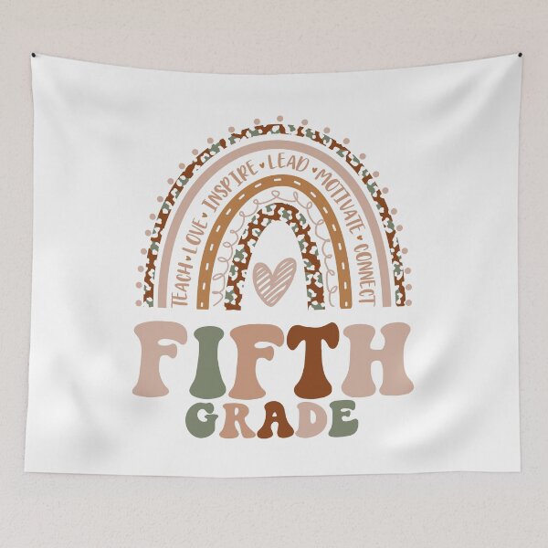 Item preview, Fifth Grade Rainbow Graphic For Teacher Gift designed and sold by mysticblvd.