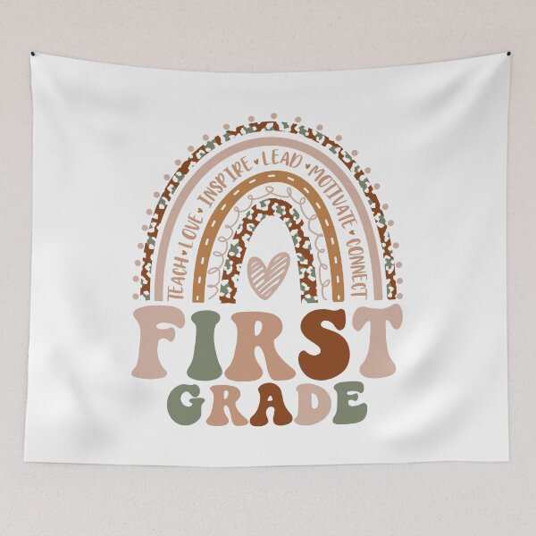 Item preview, First Grade Rainbow Graphic For Teacher Gift designed and sold by mysticblvd.