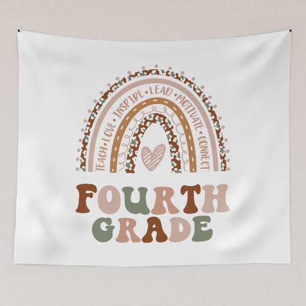 Item preview, Fourth Grade Rainbow Graphic For Teacher Gift designed and sold by mysticblvd.
