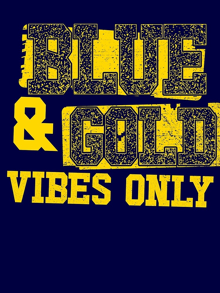 Thumbnail 3 von 3, Tuch, Blue and Gold Vibes Only Sports Team Men's Blue And Gold Gear designt und verkauft von DynamicDesign.