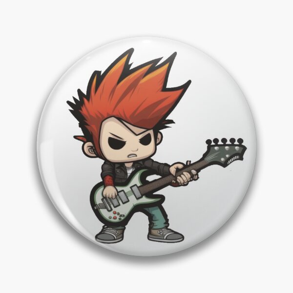 Item preview, Punk Chibi Guitarist Sticker designed and sold by DaydreamDepot.