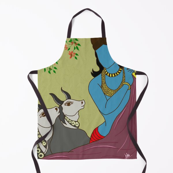 Item preview, Krishna with cow designed and sold by lifecolorsandme.