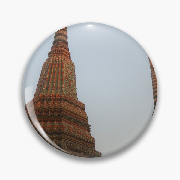 Item preview, Two stupa against clear sky at Wat Pho Buddha temple. 1 designed and sold by kall3bu.