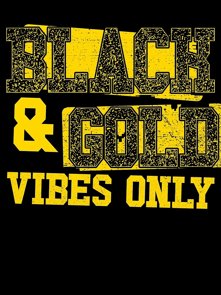Thumbnail 3 von 3, Tuch, Black and Gold Vibes Only Sports Team Men's Black And Gold Gear designt und verkauft von DynamicDesign.