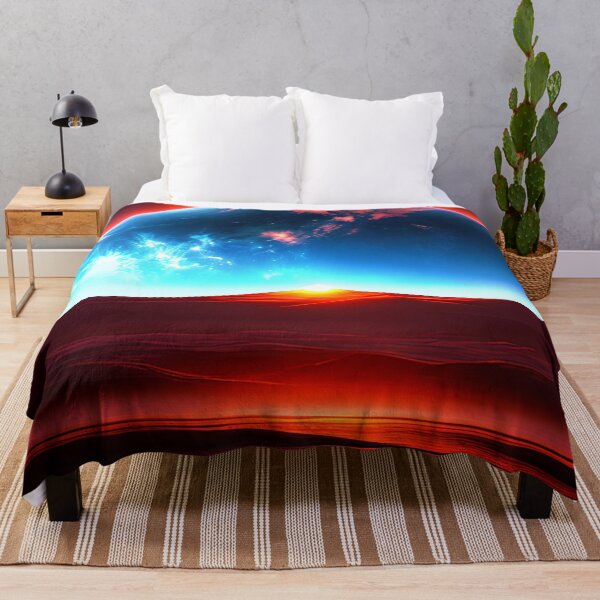 Item preview, Awe-Inspiring Views of an Alien World: A Red Sunset over a Cloudy Ethereal Landscape designed and sold by D3monic.