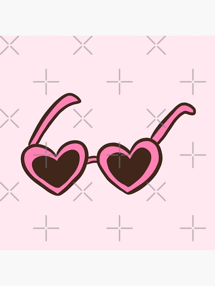 Aesthetic Love Heart Glasses Pink Cute Heart Sunglasses Cute Pink Heart  Shaped Sun Glasses - Main Image