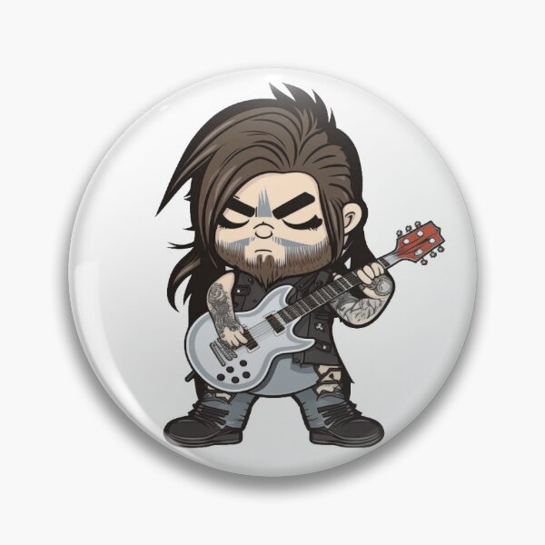 Item preview, Chibi Metalhead Guitarist Sticker 2 designed and sold by DaydreamDepot.