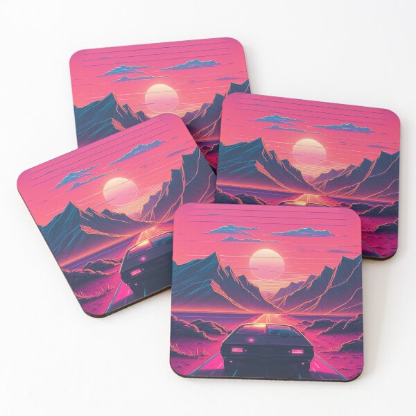 Item preview, Synthwave 80s Sunrise Road designed and sold by RESToRAPTOR.