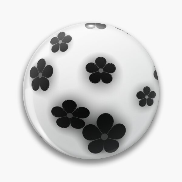 Item preview, Bright white sphere football with black flowers designed and sold by Khala.