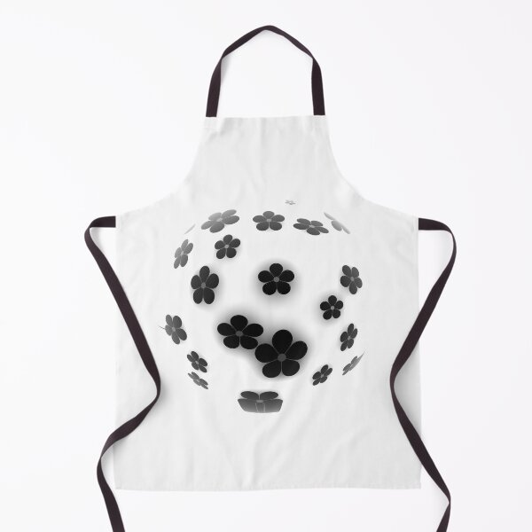 Item preview, Bright white sphere football with black flowers designed and sold by Khala.