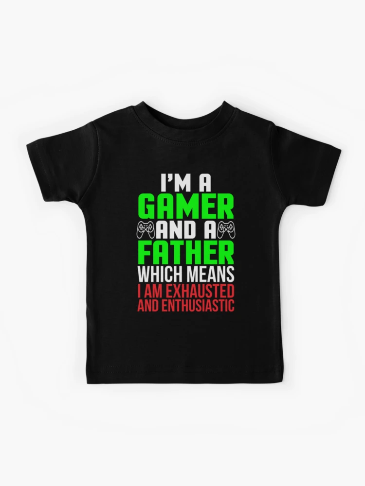 Papa Gamer Cadeau Gaming Vintage Jeux Vidéo Geek' T-shirt Homme