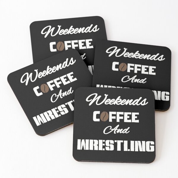 Item preview, Weekends, Coffee and...WRESTLING (white letters for dark tees) designed and sold by WrestlingFanUK.