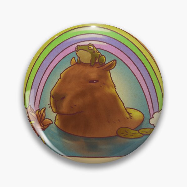 Item preview, Capybara and Frog Rainbow designed and sold by DingHuArt.