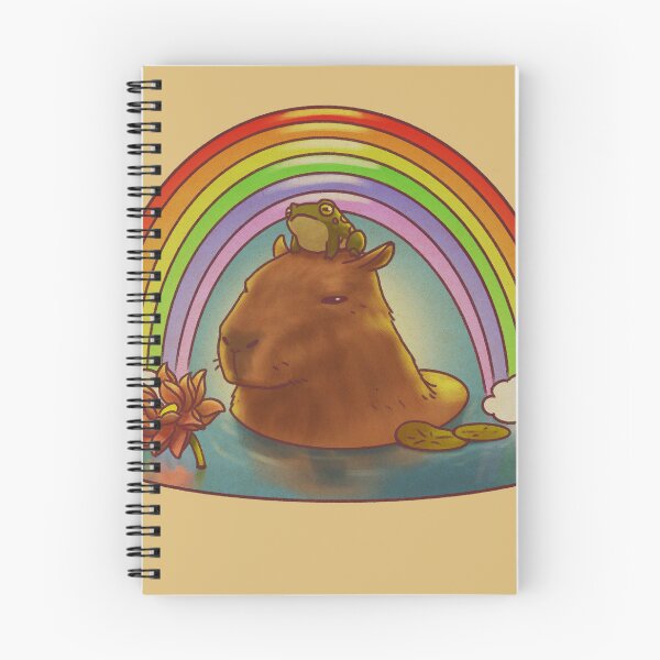 Item preview, Capybara and Frog Rainbow designed and sold by DingHuArt.