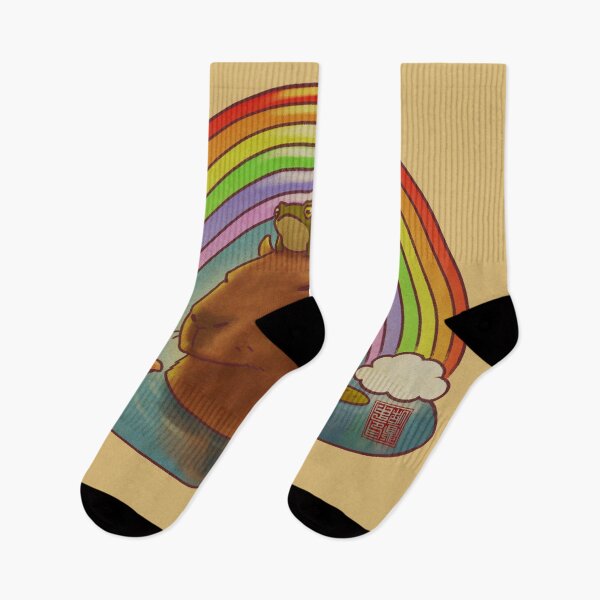Item preview, Capybara and Frog Rainbow designed and sold by DingHuArt.