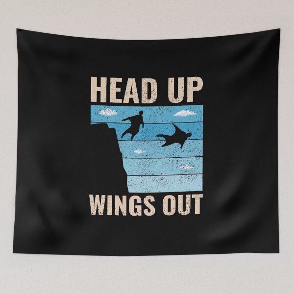 Item preview, Wingsuit flying Base Jumping Skydiving designed and sold by TastefulTees.