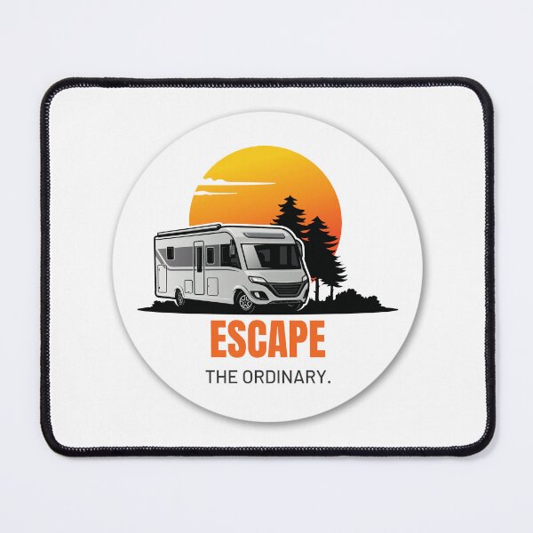 Item preview, ESCAPE THE ORDINARY. Camping Caravan Campervan Camper Design T-Shirt Hoodie Cup individually mobile freedom designed and sold by JoWillem.