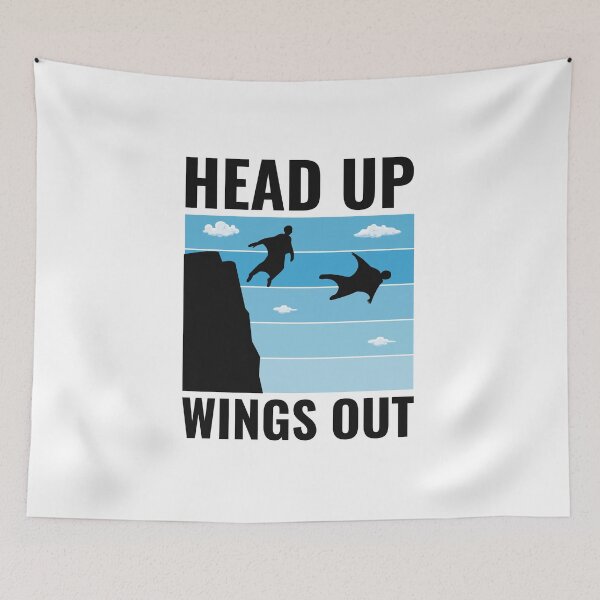 Item preview, Wingsuit flying Base Jumping Skydiving Skydive designed and sold by TastefulTees.