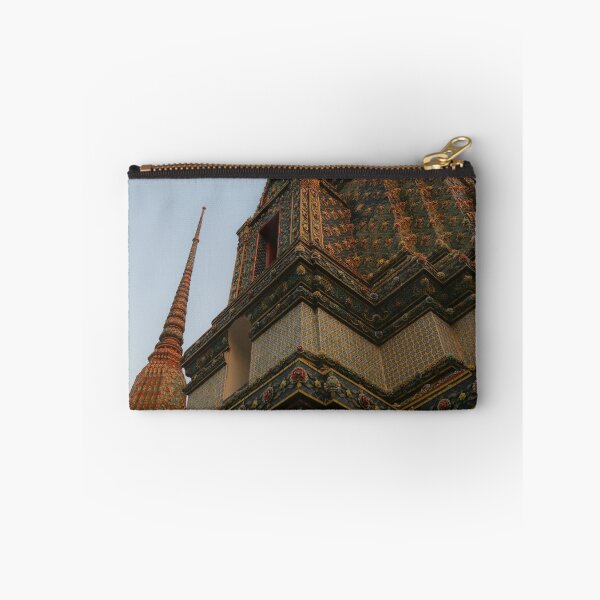 Item preview, Unusual low angle view of a Buddha pagoda against clear sky. designed and sold by kall3bu.