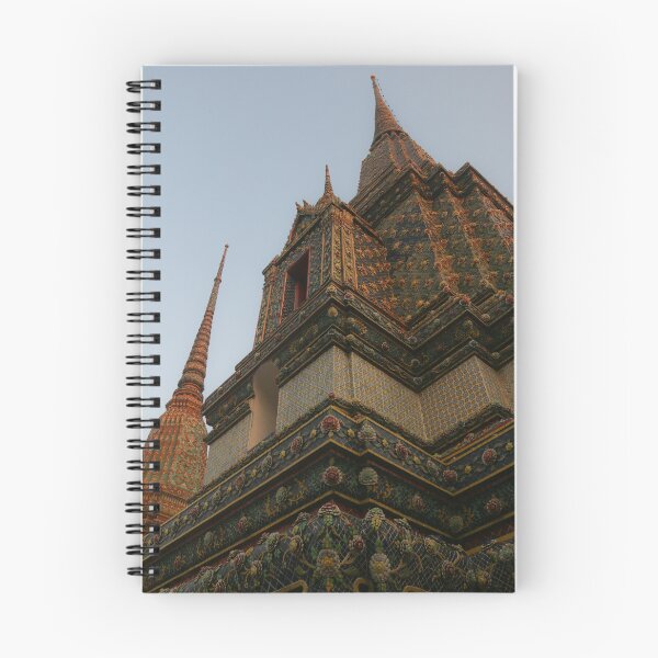 Item preview, Unusual low angle view of a Buddha pagoda against clear sky. designed and sold by kall3bu.