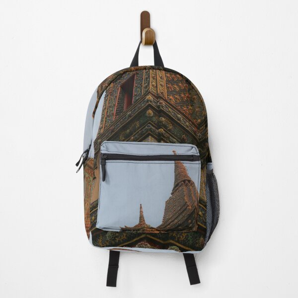Item preview, Unusual low angle view of a Buddha pagoda against clear sky. designed and sold by kall3bu.
