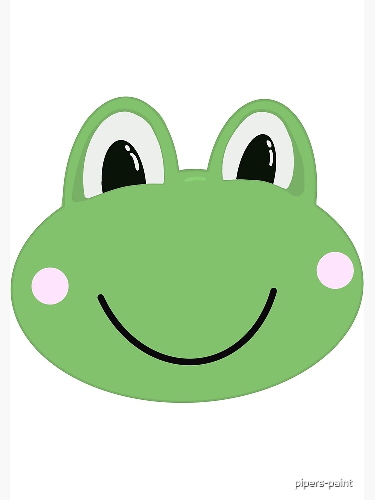 Disover frog blush sticker cottagecore amphibian green Premium Matte Vertical Poster