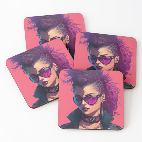 Item preview, Synthwave cyberpunk Punk Girl designed and sold by RESToRAPTOR.