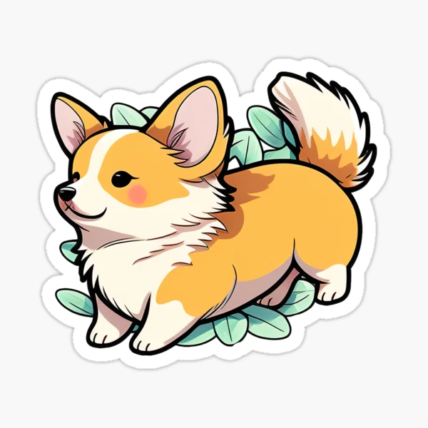 ZUIYIJIANGNAN Corgi Stickers Cute Animal Dog Stickers Kids and