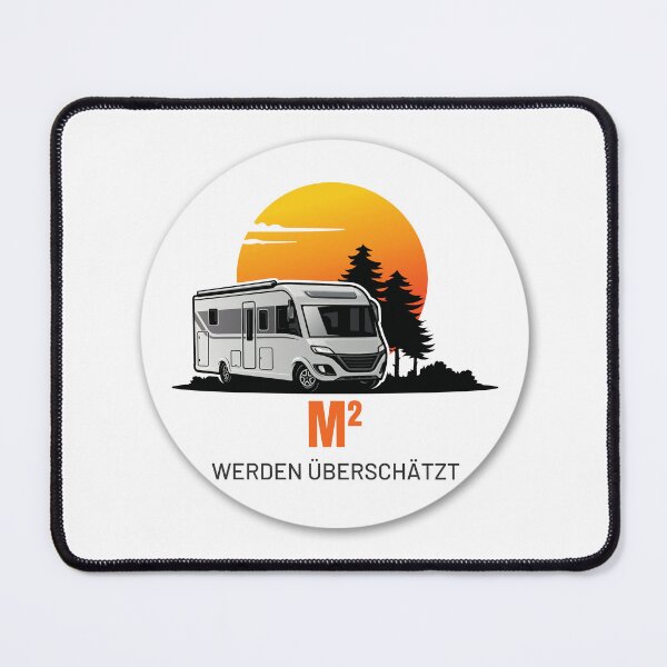 Item preview, M² ARE OVERRATED. Camping Caravan Campervan Camper Design T-Shirt Hoodie Cup individually mobile freedom designed and sold by JoWillem.