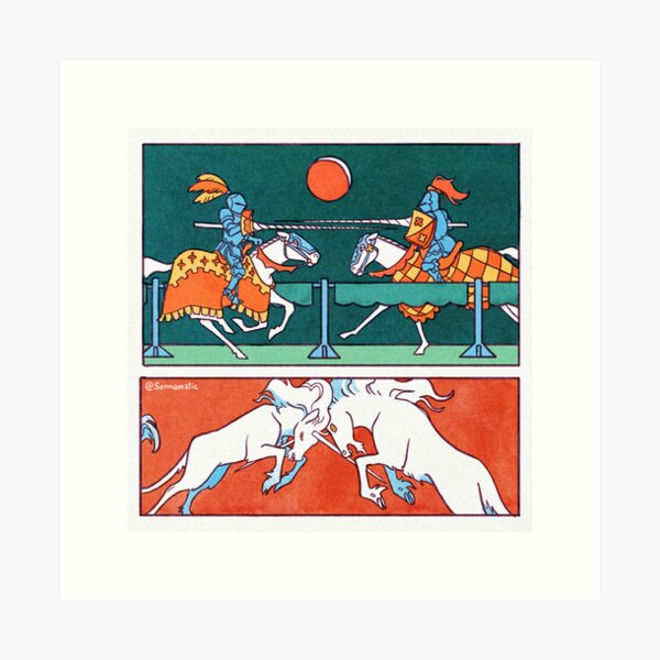 Item preview, Unicorn Joust designed and sold by Senna Church.