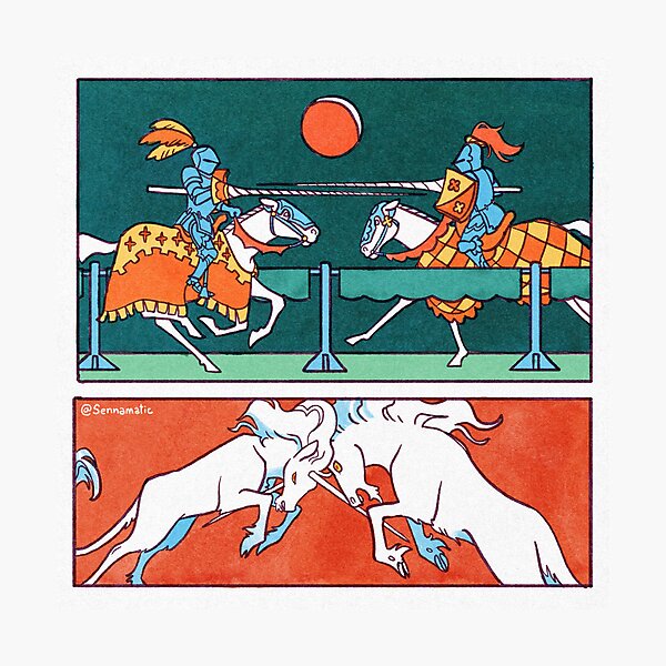 Item preview, Unicorn Joust designed and sold by Senna Church.