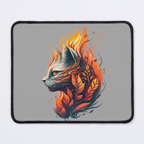 Item preview, Cat portrait on fire designed and sold by sdhg.