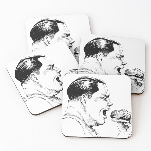 Item preview, Fat man eating burger designed and sold by AlexBlackSea.