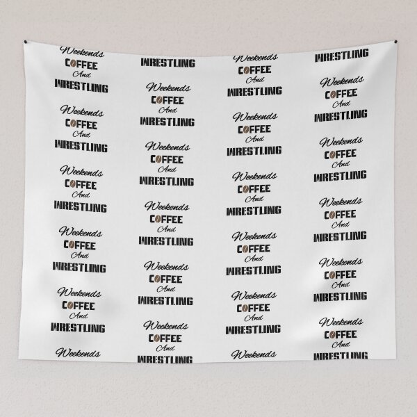 Item preview, Weekends, Coffee and...WRESTLING (dark letters for light tees) designed and sold by WrestlingFanUK.