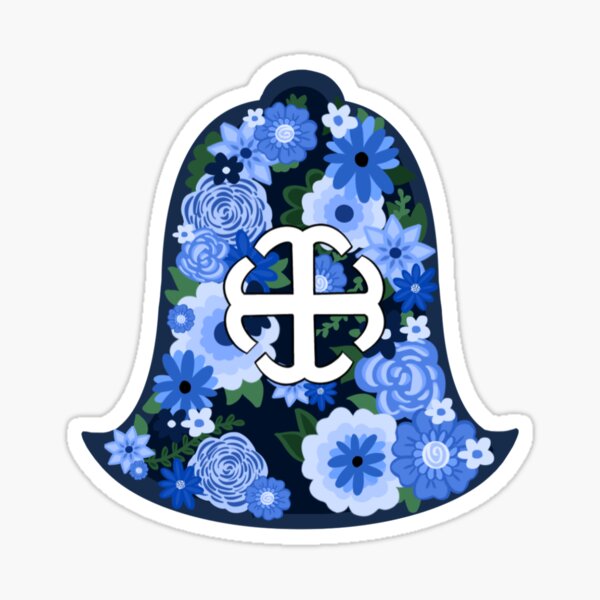Item preview, Floral Bell (Blue) designed and sold by DotsnDaizies.