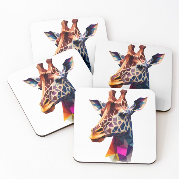 Item preview, Giraffe Abstract Colorful Realistic Digital Vector Art designed and sold by egilsee.