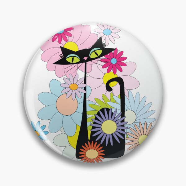 Item preview, Atomic MCM Cat Flower Power II designed and sold by BossAtomic.