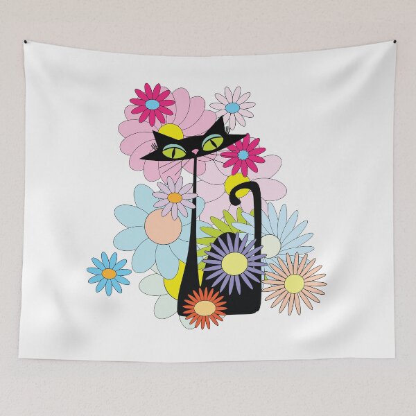 Item preview, Atomic MCM Cat Flower Power II designed and sold by BossAtomic.