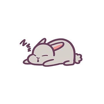 Cute Bunny Rabbit Naptime Sticker for Sale by ThumboArtBumbo