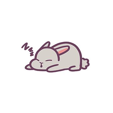 Cute cartoon sleeping bunny | Sticker