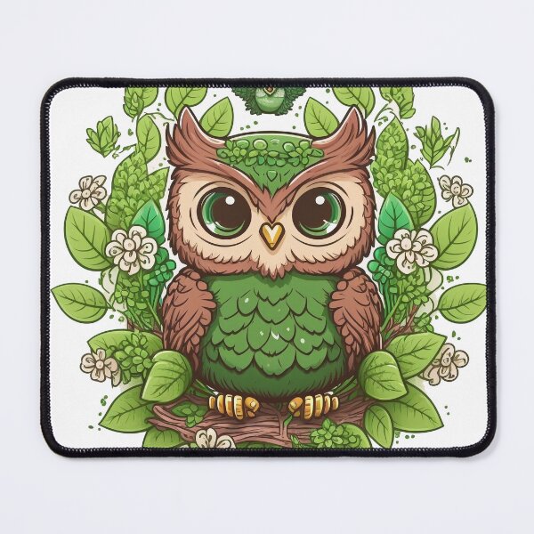 Item preview, St Patricks Day owl surrounded by shamrocks designed and sold by knuppify.
