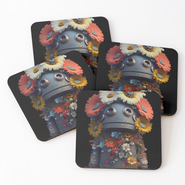 Item preview, Flower Power Hippie Robot designed and sold by meshhead.