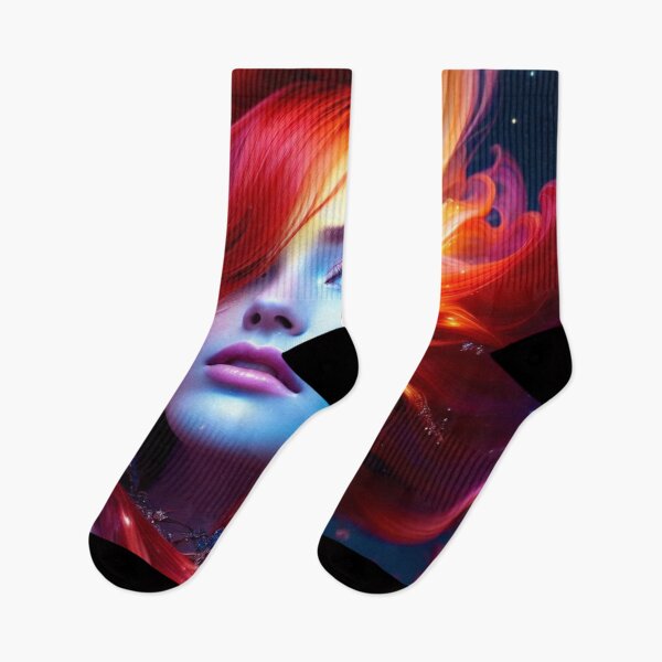 Aperçu de l'œuvre Cosmic Beauty #9 - Cosmic Beauty with Red Hair - Fait partie de la collection Cosmic Beauty créée et vendue par DoubleExposures.