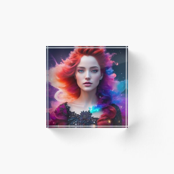 Item preview, Cosmic Beauty #11 - Cosmic Beauty with Red Hair - Parte de la colección Cosmic Beauty designed and sold by DoubleExposures.