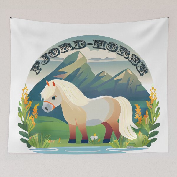Item preview, Caballo del fiordo noruego sobre hierba -Caballos designed and sold by MLArtifex.