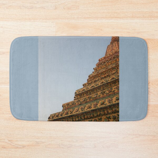 Item preview, Second unusual low angle view of a Buddha stupa against clear sky. designed and sold by kall3bu.