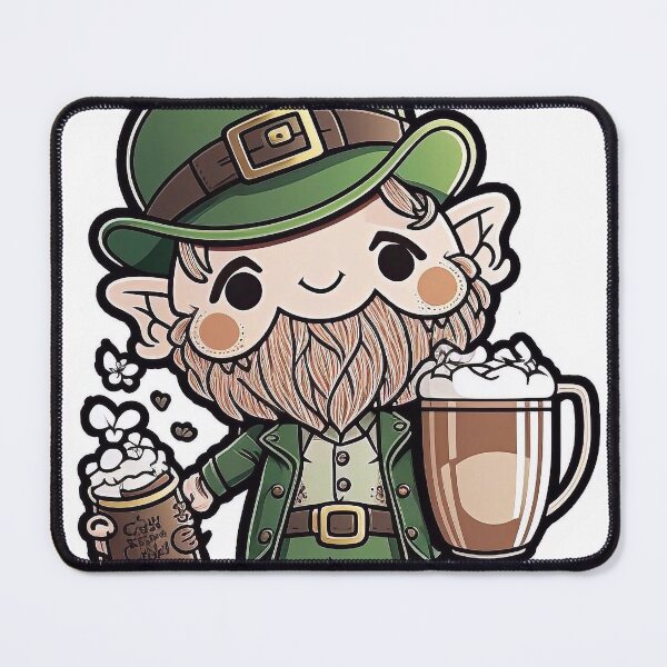 Item preview, Leprechaun holding 2 glasses of Guinness designed and sold by knuppify.