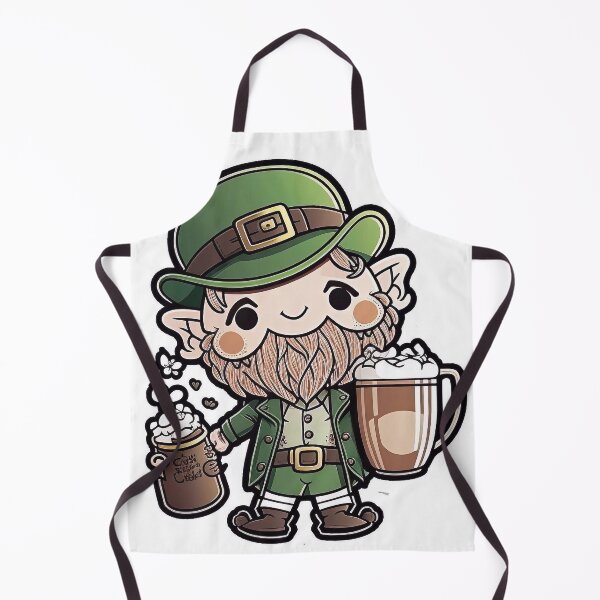 Artikelvorschau, Leprechaun hält 2 Gläser Guinness entworfen und verkauft von knuppify.