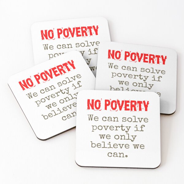 Item preview, We Can Solve Poverty If We Only Believe - Poverty Quote designed and sold by CrankyOldDude.